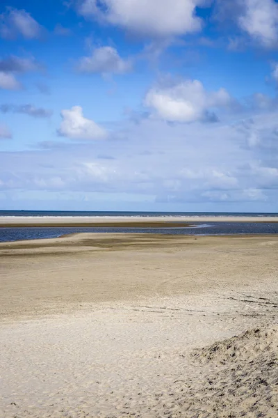 Empty Beach Island Ameland Holland — Stock Photo, Image