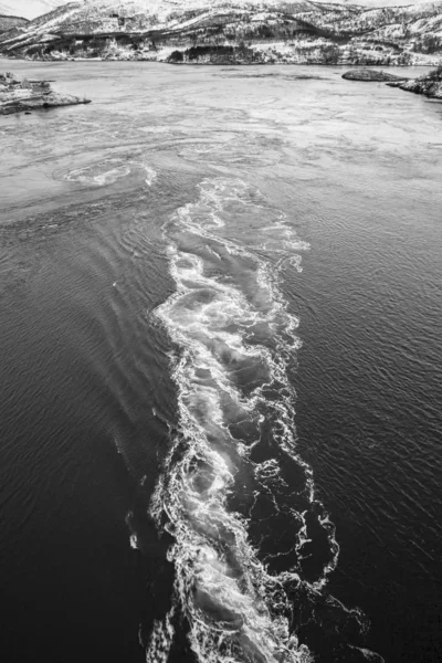 Vířivky Vír Saltstraumen Nordland Norsko — Stock fotografie