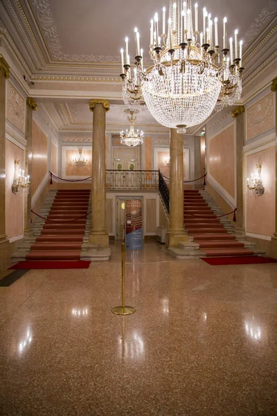 Venecia Italia Diciembre 2015 Interior Del Teatro Histórico Fenice Reconstruido —  Fotos de Stock