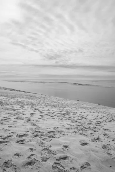 从皮拉特或皮拉沙丘看 欧洲最大的沙丘 法国阿基坦 — 图库照片
