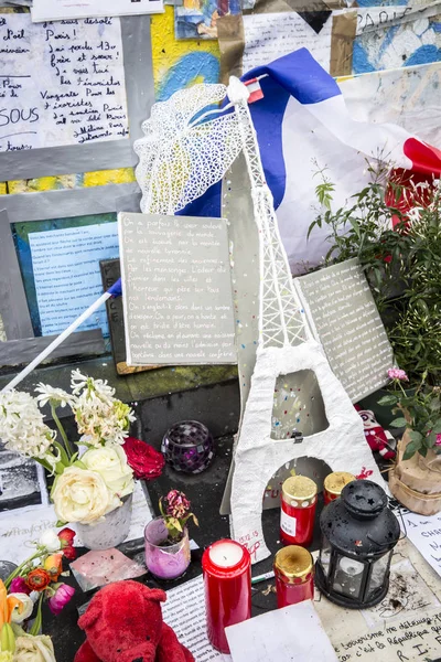 París Francia Enero 2016 Ceremonia Para Conmemorar Las Víctimas Del — Foto de Stock