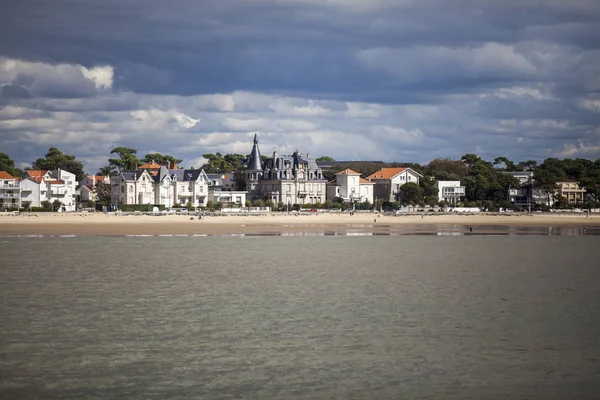 Vista Costa Con Balneario Royan Con Cielo Gris Francia —  Fotos de Stock