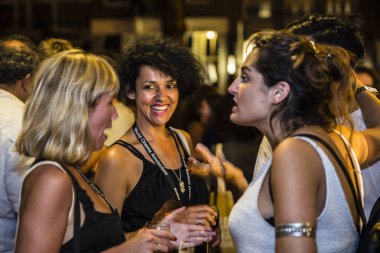 Amsterdam, Hollanda - 14 Ağustos 2015: 14-23/08/2015 tarihleri arasında düzenlenen Dünya Sineması Amsterdam'ın açılış akşamı ve töreni