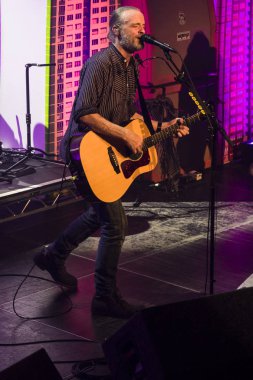 Amsterdam, Hollanda, 27 Mayıs 2016: İskoç folk rock grubu Travis'in melkweg konseri