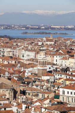 Campanile, İtalya Venedik'ten havadan görünümü