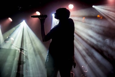 Amsterdam, Hollanda 16 Mart 2016: Fransız Kervan Sarayı konseri melkweg
