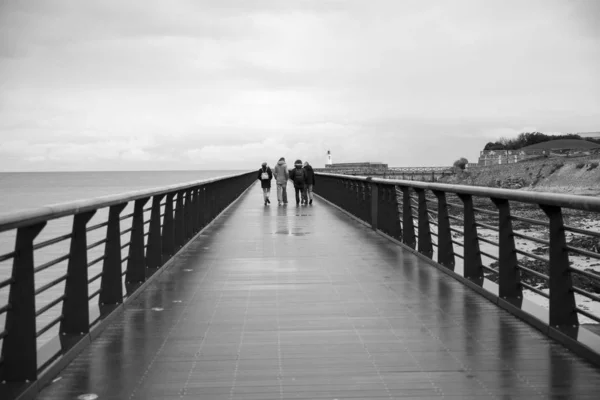 Paisagem Costeira Inverno Les Sables Olonne Vende França — Fotografia de Stock