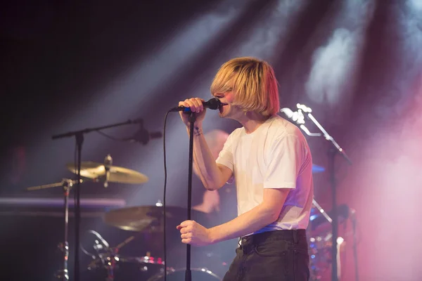 Ámsterdam Países Bajos Febrero 2018 Concierto Banda Británica Rock Charlatans —  Fotos de Stock