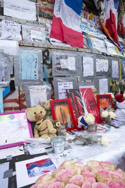 París Francia Enero 2016 Ceremonia Para Conmemorar Las Víctimas Del — Foto de Stock