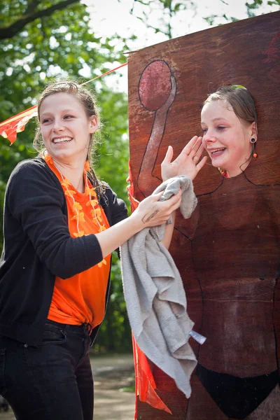 Amsterdam Holandia Kwietnia 2014 Święto Państwowe Święto Narodowe Króla Koningsdag — Zdjęcie stockowe