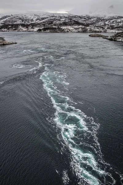 Whirlpools Malström Saltstraumen Nordland Norge — Stockfoto
