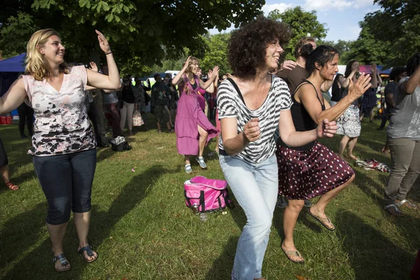 Amsterdam Países Bajos Julio 2015 Taller Danza Africana Durante Amsterdam — Foto de Stock