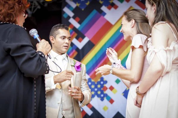 Amszterdam Hollandia Július 2016 Esküvője Lucien Spee Rendező Amsterdam Gay — Stock Fotó