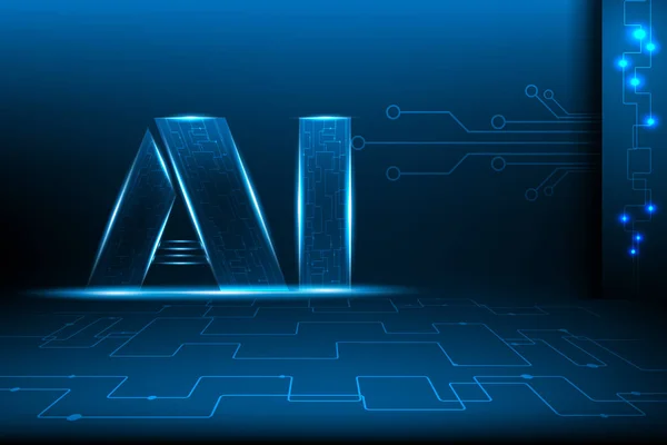 Letter Digital Intelligenza Artificiale Trasformazione Dei Dati Machine Learning Business — Vettoriale Stock