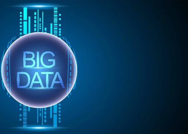 Concepto Análisis Big Data Tecnología Información Sistema Conexión Red Fondo — Vector de stock