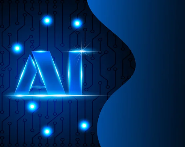 Letter Digital Artificial Intelligence Big Data Machine Бизнес Система Концепцией — стоковый вектор