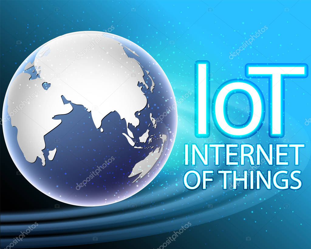 Global internet of things connection around the world zone concept.vector illustration eps10