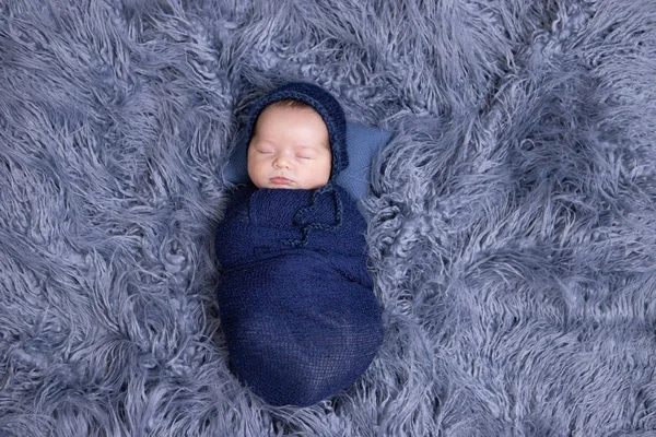 Nyfödd Pojke Sover — Stockfoto