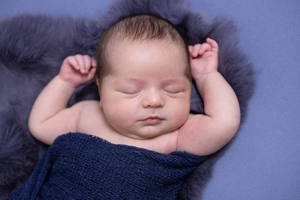 Newborn Baby Boy Sleeping — Stock Photo, Image