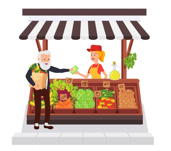 Vegetable shop. Concept of the