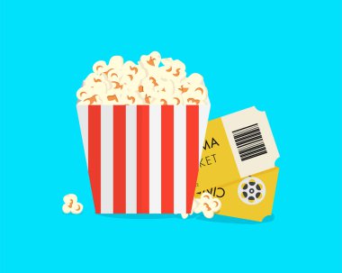 Kutu patlamış mısır sinema biletleri ile