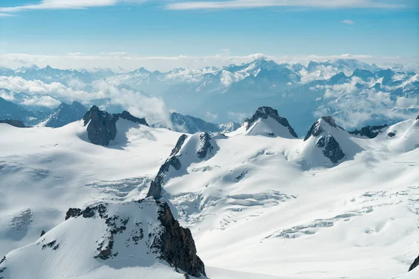 Mont Blanc Est Haute Montagne Des Alpes Haute Europe Beau — Photo