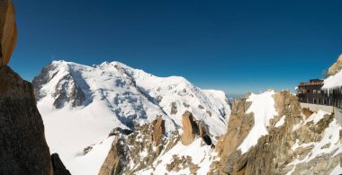 Chamonix-Mont Blanc, Haute-Savoie, Fransa Aiguille du Midi (3842 m) dağ üst İstasyonu