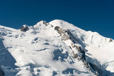 Aiguille du Midi 'den Grandes Jorass ve Dent du Geant - Mont Blanc Dağı, Haute-Savoie, Fransa