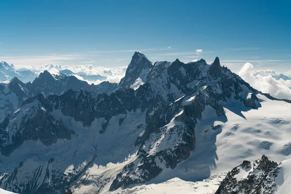 Mont Blanc Est Haute Montagne Des Alpes Haute Europe Beau — Photo