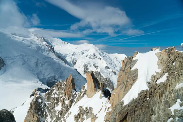 Mont Blanc Blanc Najwyższy Szczyt Alp Najwyższy Europie Haute Savoie — Zdjęcie stockowe