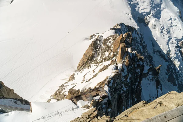 Mont Blanc Alpler Yüksek Dağı Avrupa Nın Yüksek Binasıdır Güneşli — Stok fotoğraf