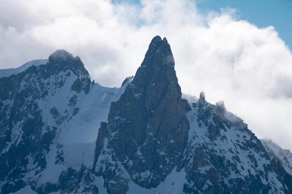 Mont Blanc Est Haute Montagne Des Alpes Haute Europe Beau — Photo