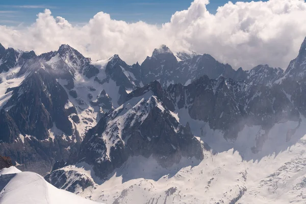 Mont Blanc Hoogste Berg Alpen Hoogste Europa Panorama Van Aiguille — Stockfoto