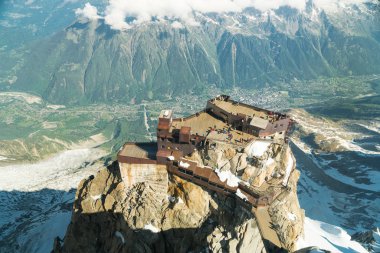 Chamonix-Mont Blanc, Haute-Savoie, Fransa Aiguille du Midi (3842 m) dağ üst İstasyonu