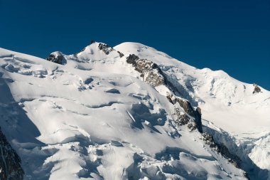 Aiguille du Midi 'den Grandes Jorass ve Dent du Geant - Mont Blanc Dağı, Haute-Savoie, Fransa