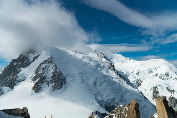 Mont Blanc Blanc Nejvyšší Hora Alpách Nejvyšší Evropě Horní Savojsko — Stock fotografie