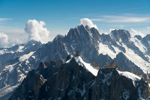 Panorama Grandes Jorasses Dent Geant Desde Aiguille Midi Montaña Mont —  Fotos de Stock