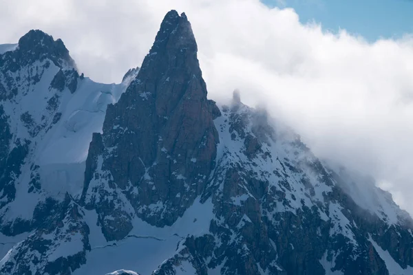 Mont Blanc Est Haute Montagne Des Alpes Haute Europe Panorama — Photo