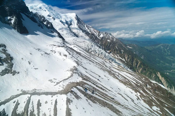 Mont Blanc Blanc Alpler Yüksek Dağı Avrupa Haute Savoie Fransa — Stok fotoğraf