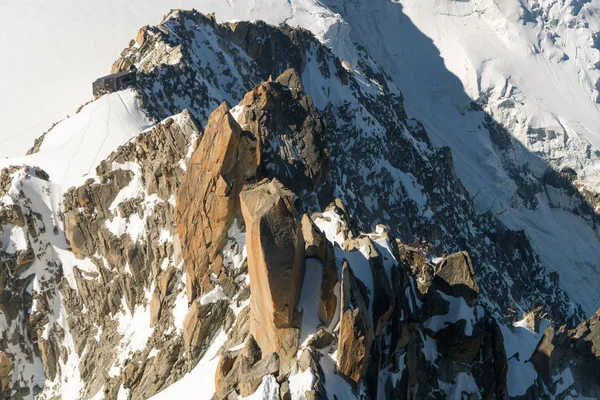 Grandes Jorasses Dent Geant Desde Aiguille Midi Montaña Mont Blanc — Foto de Stock
