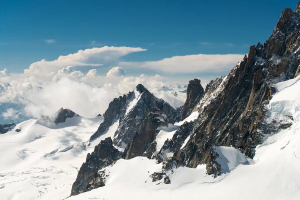 Mont Blanc Hoogste Berg Alpen Hoogste Europa Prachtige Panorama Van — Stockfoto