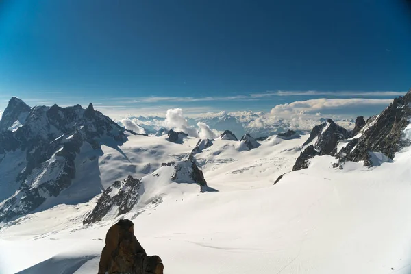 Mont Blanc Det Högsta Berget Alperna Och Högsta Europa Vackra — Stockfoto