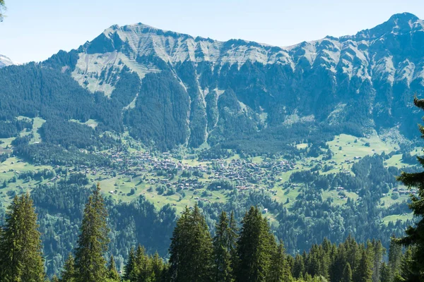 Spettacolare Vista Sulle Montagne Sentiero Escursionistico Nel Paesaggio Alpino Svizzero — Foto Stock