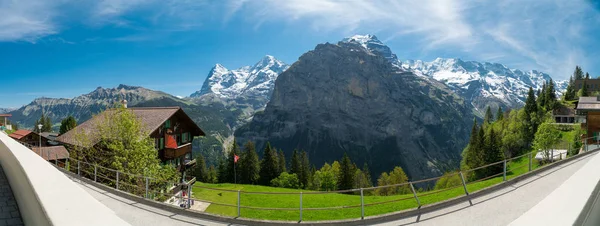Spectaculaire Vue Sur Montagne Sentier Pédestre Dans Les Alpes Suisses — Photo