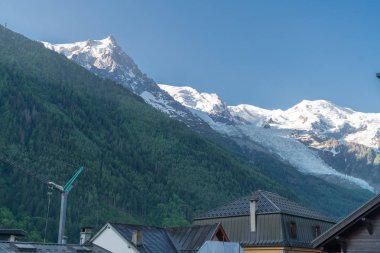 Mont Blanc Blanc - Alpler en yüksek Dağı ve Avrupa, Haute-Savoie, Fransa'nın en yüksek