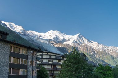 Mont Blanc Blanc - Alpler en yüksek Dağı ve Avrupa, Haute-Savoie, Fransa'nın en yüksek