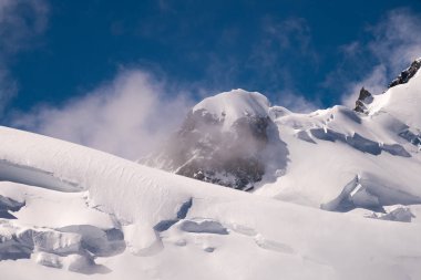 Güzellikler şanlı Mont Blanc Blanc - Alpler en yüksek Dağı ve Chamonix, Haute-Savoie, Fransa dan Avrupa'nın en yüksek
