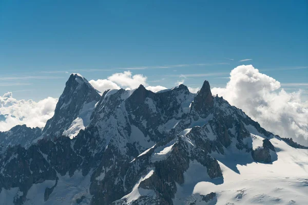 Mont Blanc Est Haute Montagne Des Alpes Haute Europe Panorama — Photo