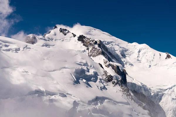 Beautiful Panorama Glorious Mont Blanc Blanc Highest Mountain Alps Highest — Stock Photo, Image