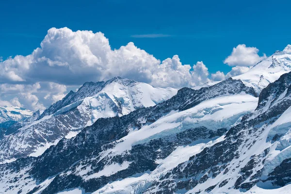 Vue Spectaculaire Sur Montagne Jungfrau Les Quatre Mille Mètres Sommets — Photo